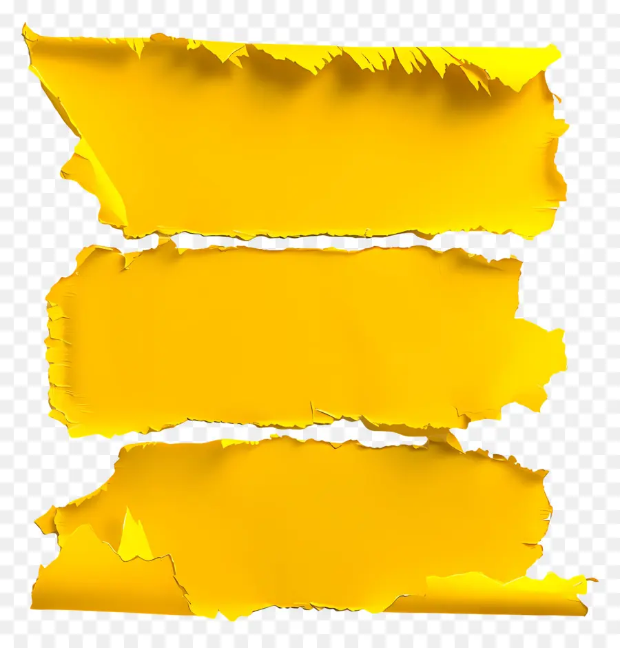 Papier Déchiré Jaune，Déchiré PNG