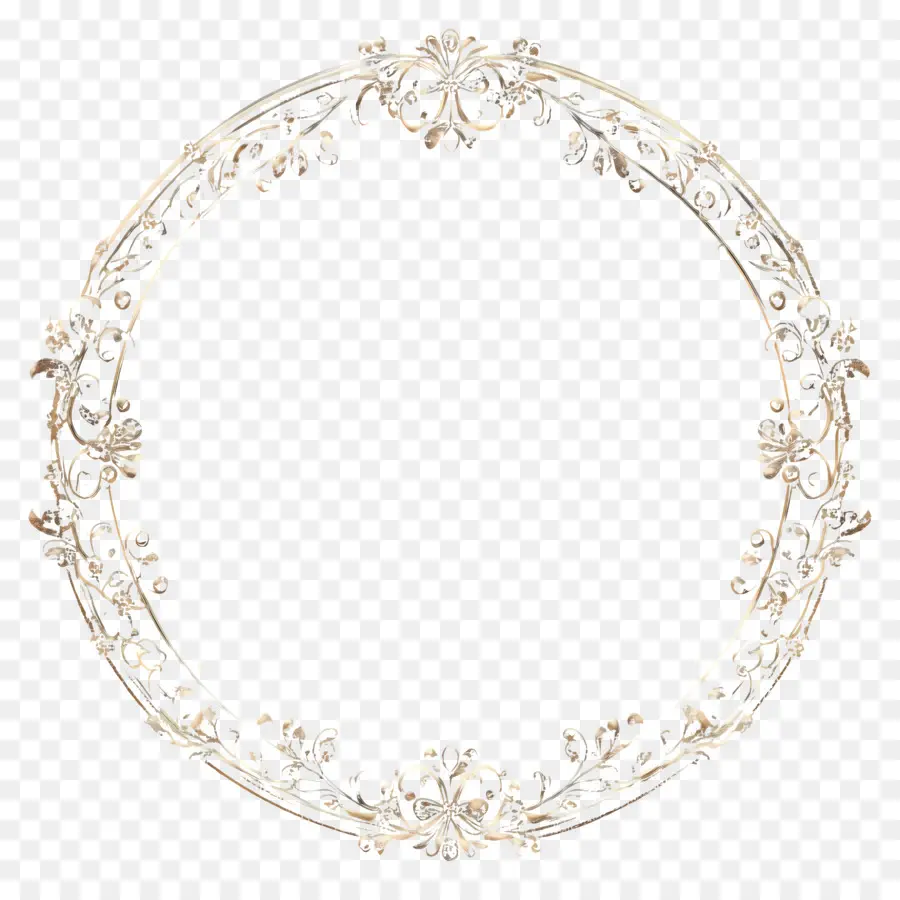 Cadre De Cercle De Mariage，Couronne D'or PNG