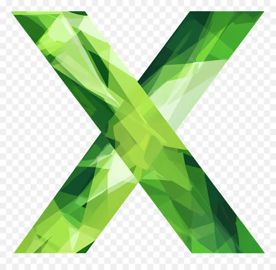 Vert X，Lettre PNG