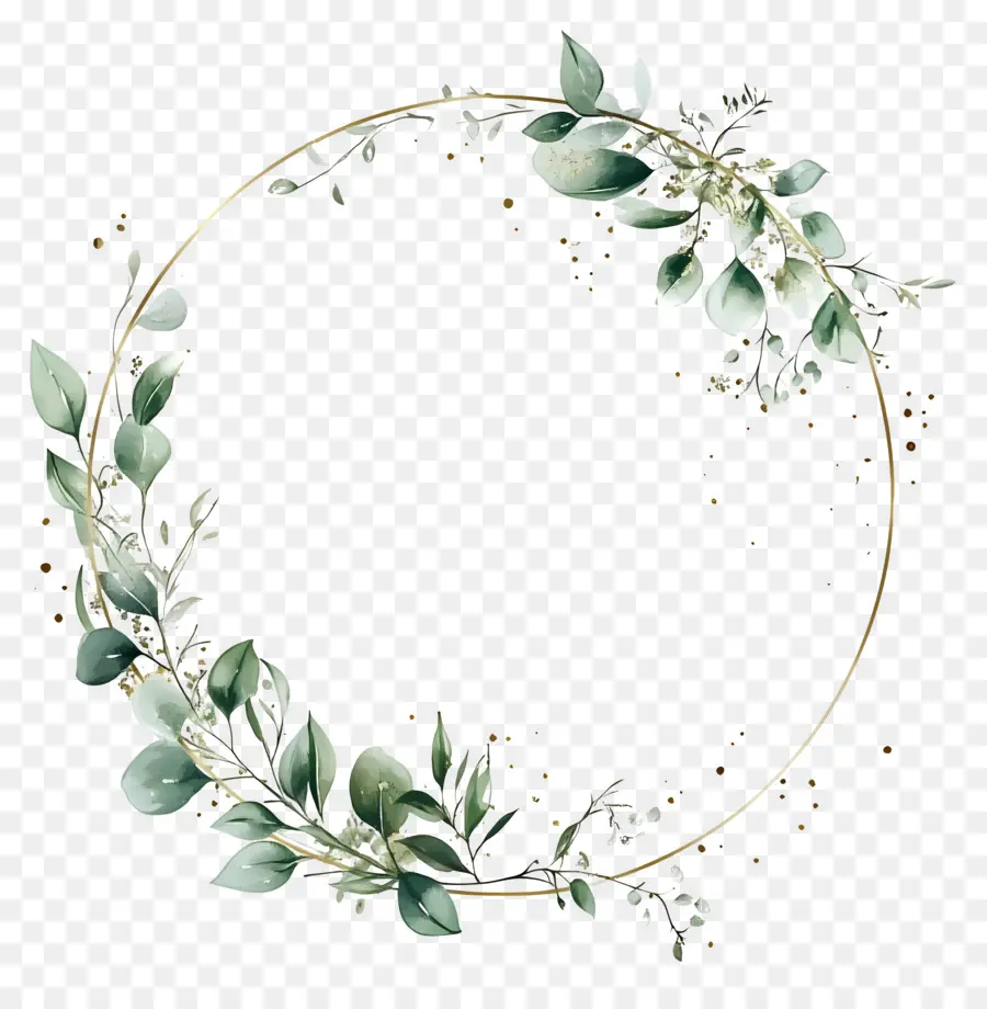 Cadre De Cercle De Mariage，Couronne Florale PNG