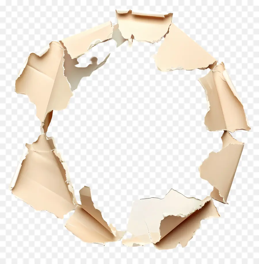 Papier Déchiré Par Un Trou，Papier Déchiré PNG