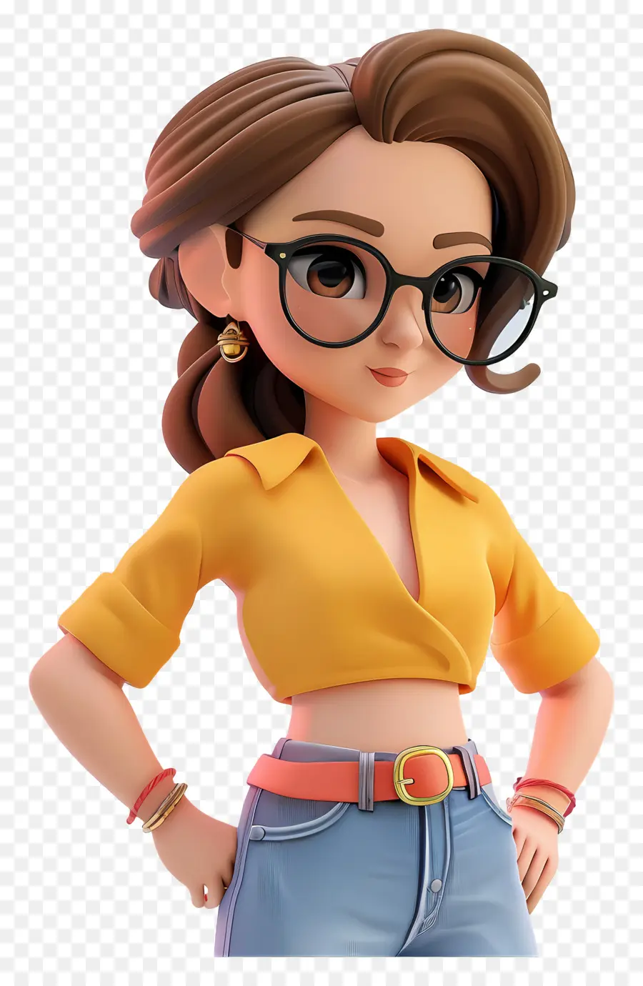 Avatar De Femme 3d，Femme De Dessin Animé PNG