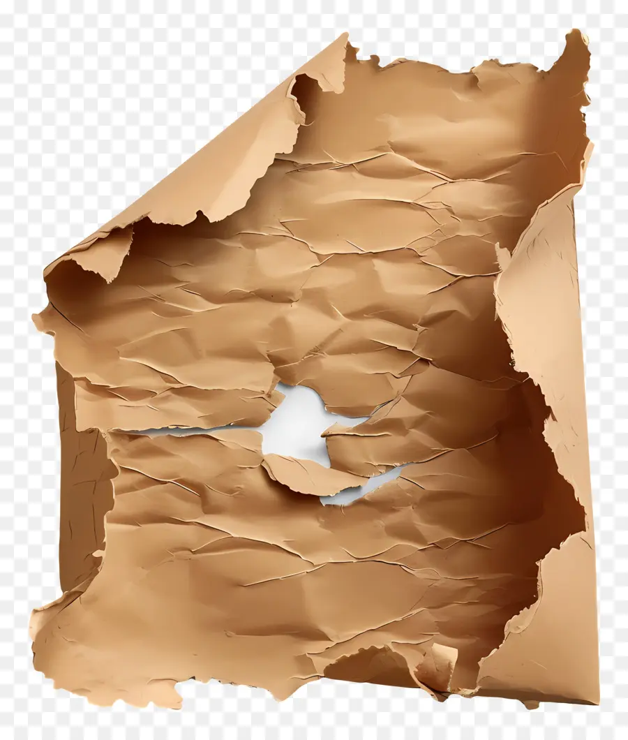 Papier Déchiré Marron，Papier Déchiré PNG