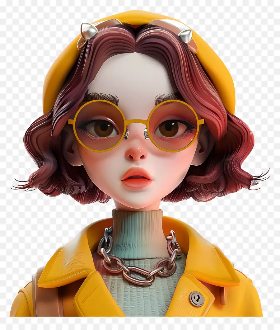 Avatar De Fille 3d，Fille PNG