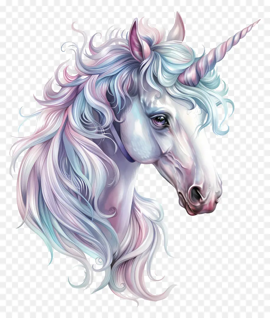 Licorne Pastel，Licorne Blanche PNG