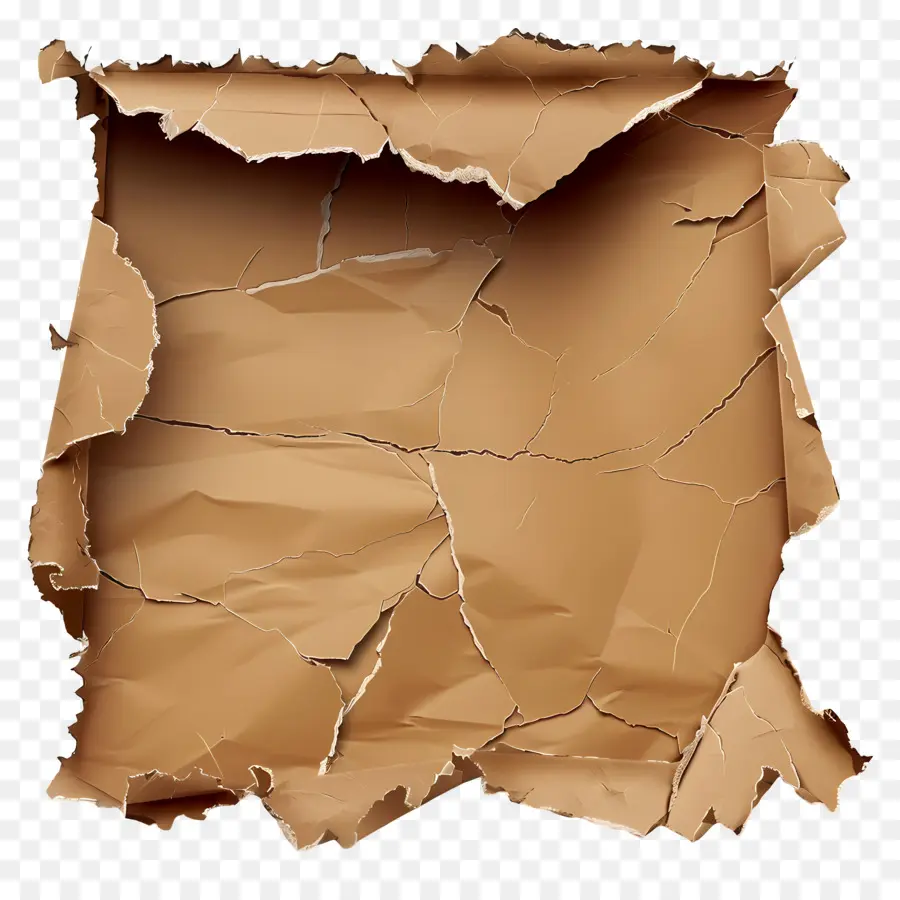 Papier Déchiré Marron，Papier Déchiré PNG