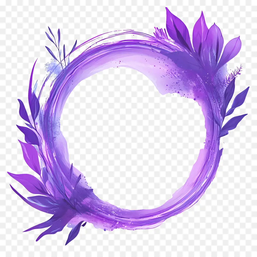 Cadre De Cercle，Cercle Violet PNG