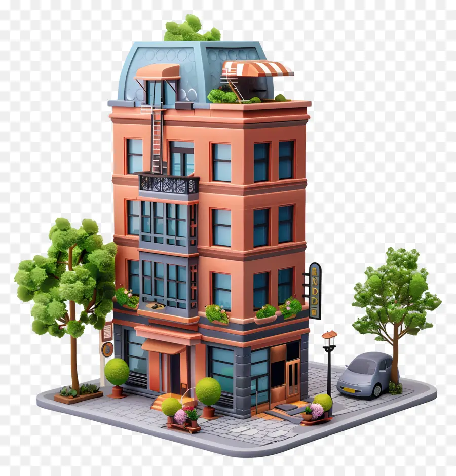 Bâtiment 3d，Jolie Maison PNG