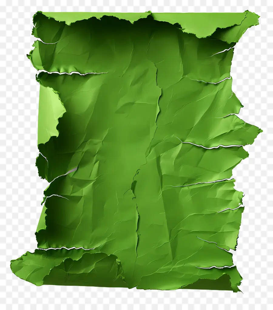 Papier Déchiré Vert，Déchiré PNG