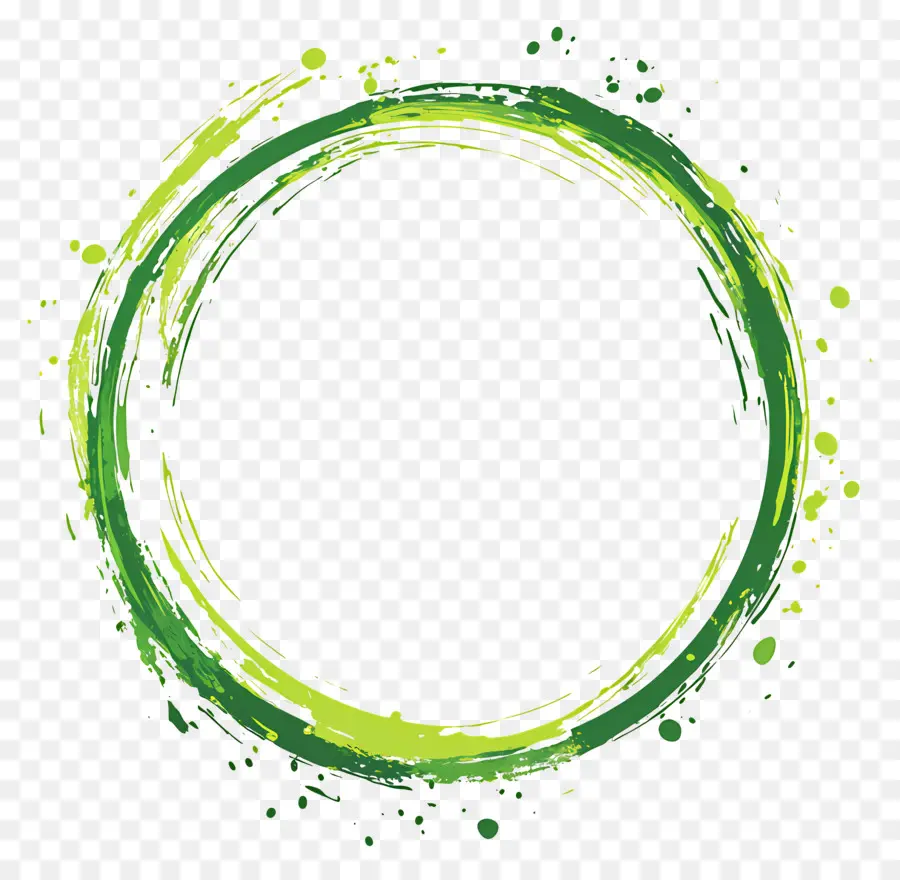 Cadre De Cercle Vert，Couronne Verte PNG