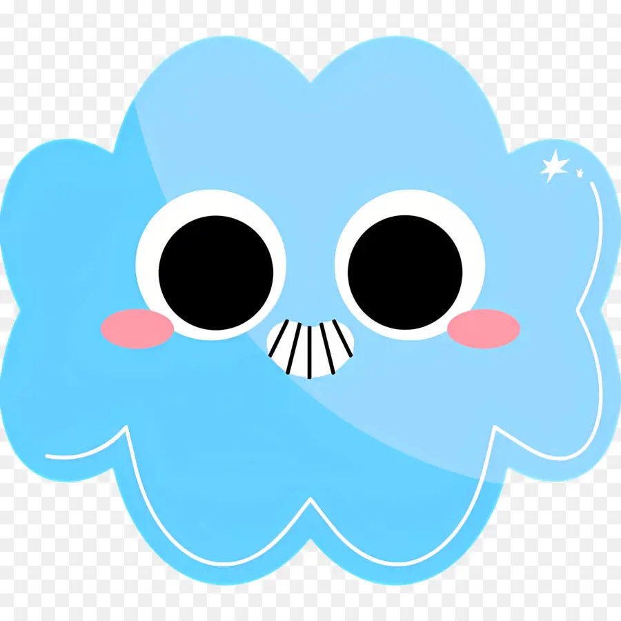 Nuage Bleu，Nuage Souriant PNG