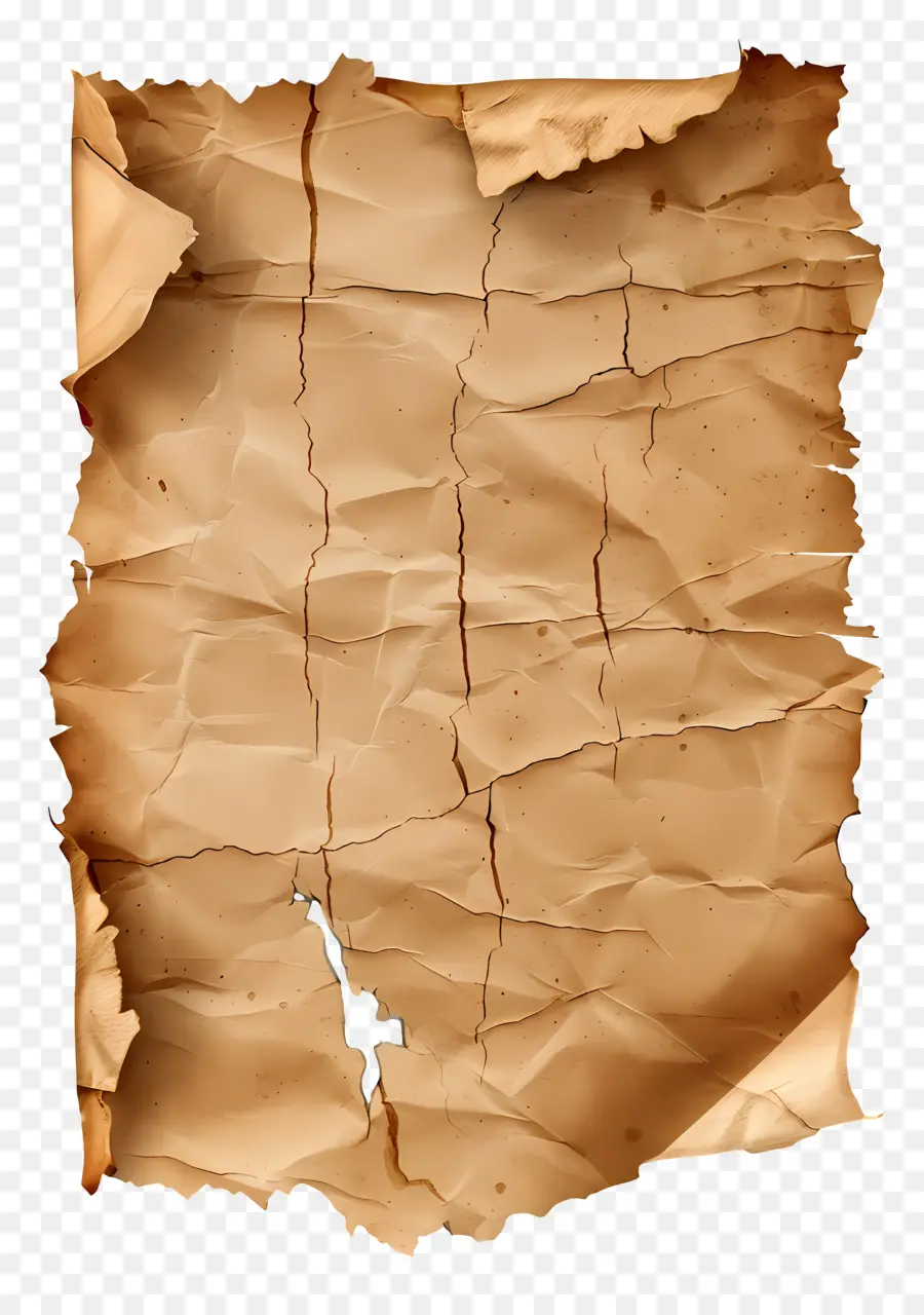 Papier Déchiré Vintage，Papier Froissé PNG