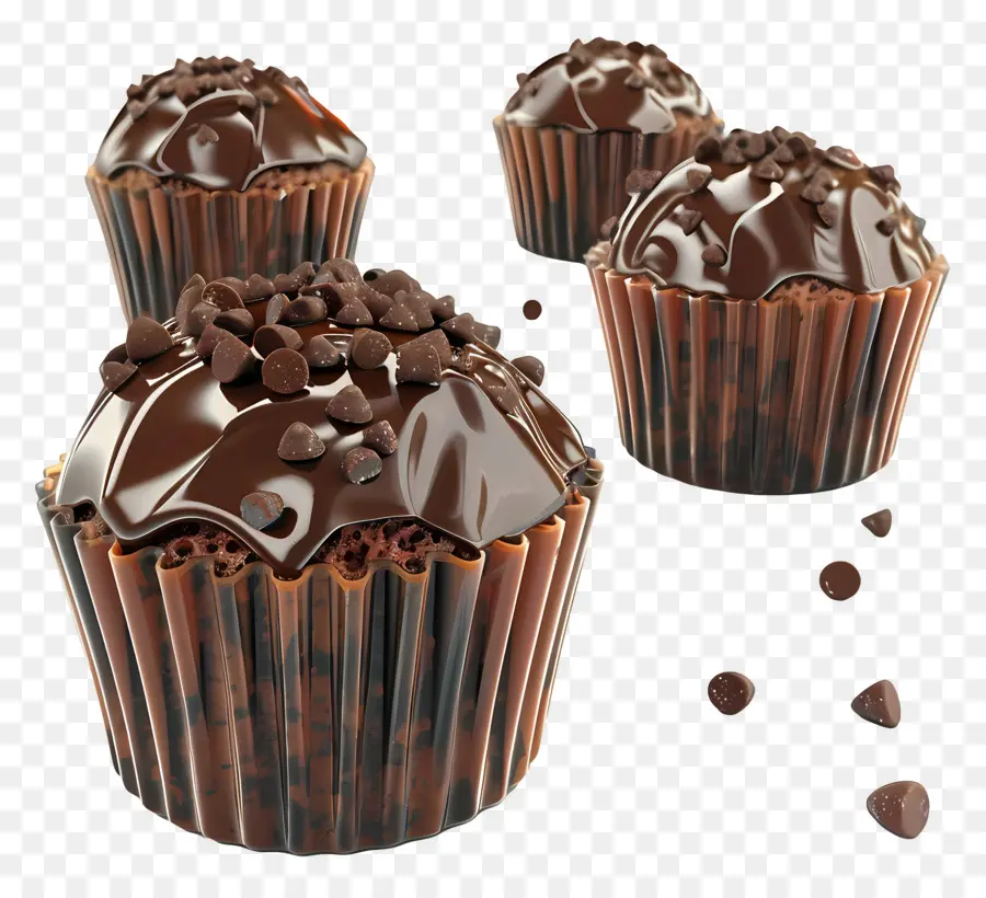 Muffins Au Chocolat，Caramel PNG