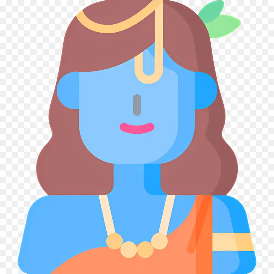 Krishna，Femme Bleue PNG