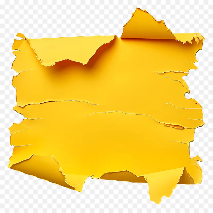 Papier Déchiré Jaune，Déchiré PNG