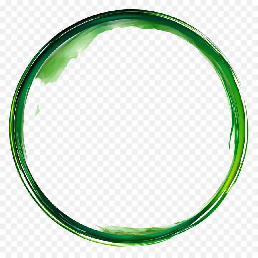 Cadre De Cercle Vert，Couronne Verte PNG