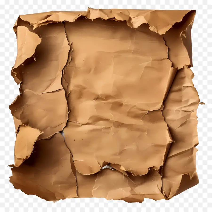 Papier Déchiré Marron，Papier Déchiré PNG