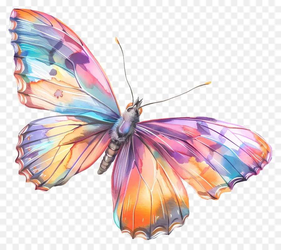 Papillon Pastel，Papillon Coloré PNG