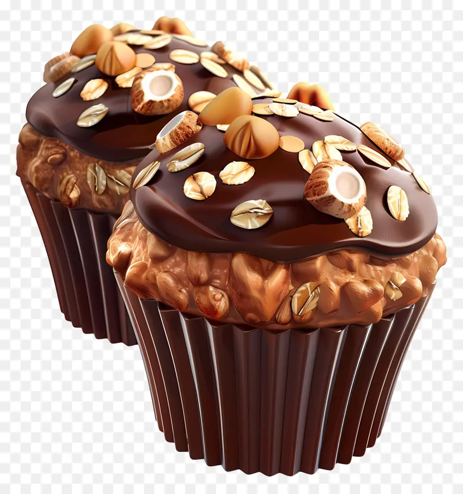 Muffins à L'avoine，Truffes Au Chocolat PNG