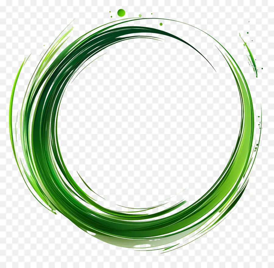 Cadre De Cercle Vert，Splash Circulaire Vert PNG