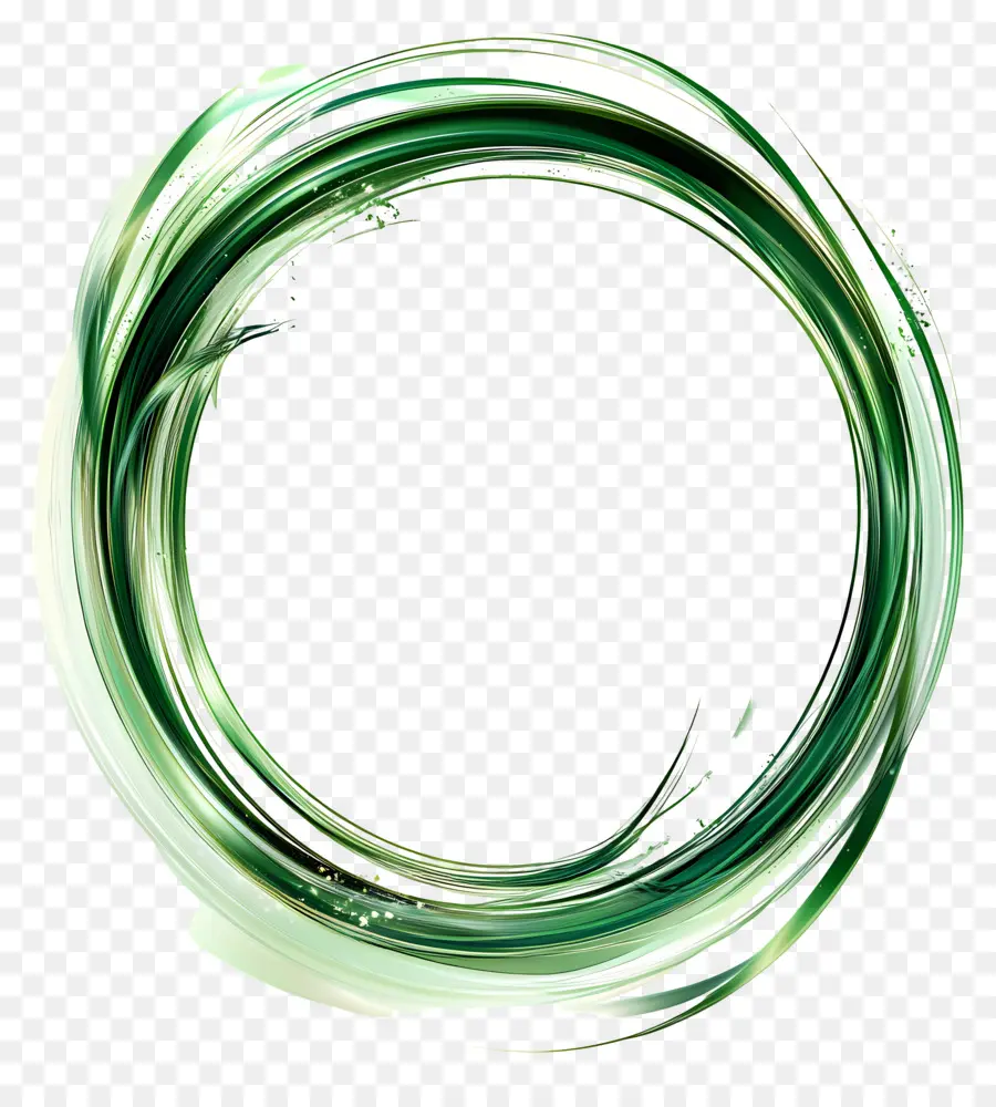 Cadre De Cercle Vert，Rond PNG