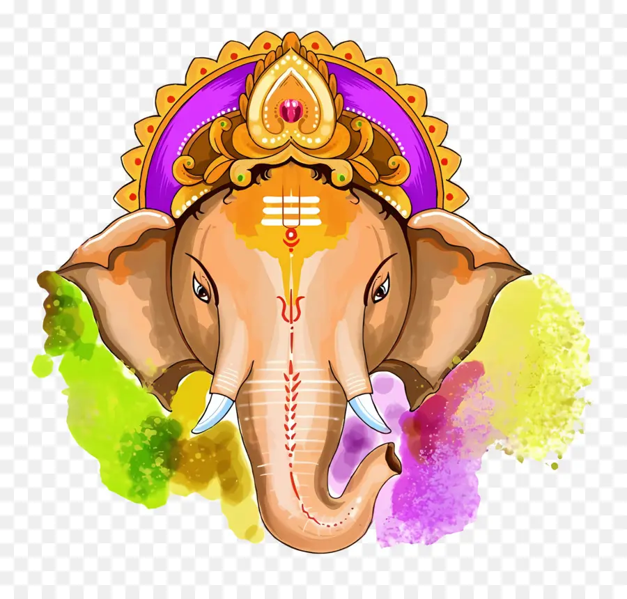 Ganesh Chaturthi，Tête D'éléphant PNG