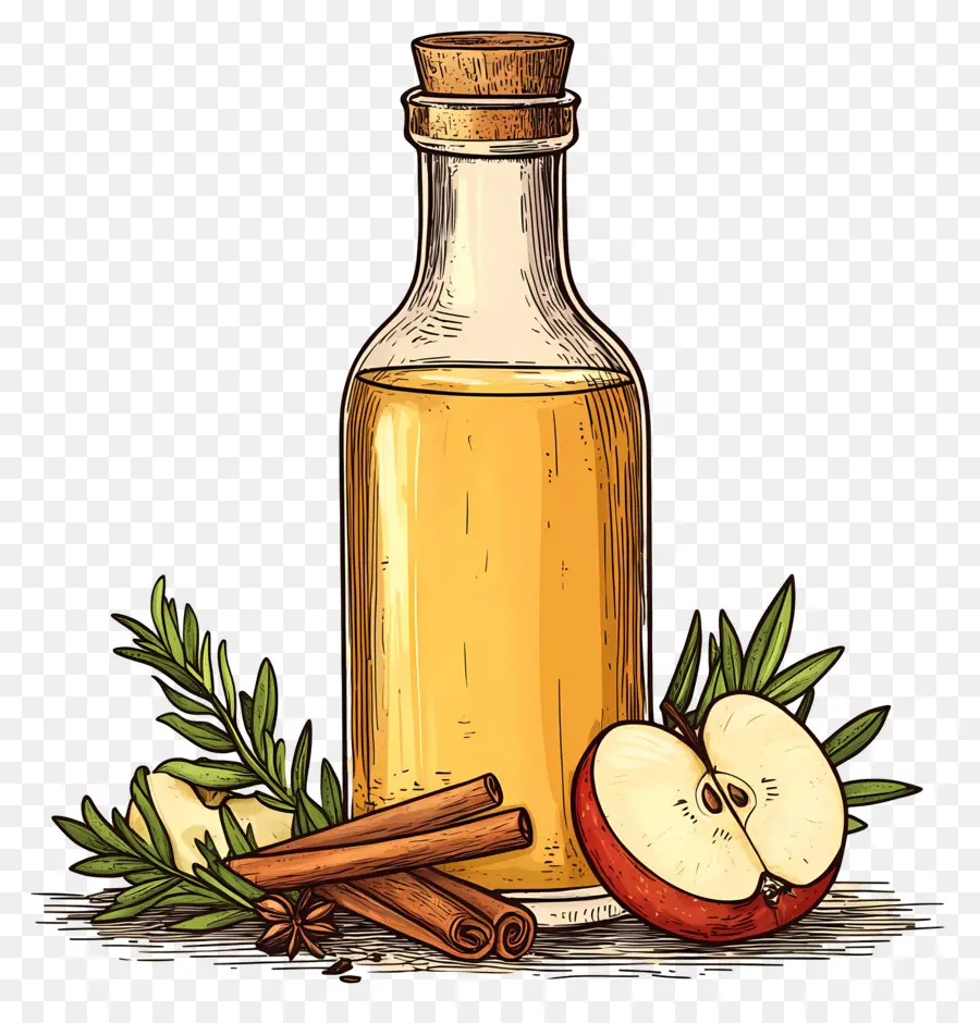 Cidre De Pomme，Bouteille D'huile PNG