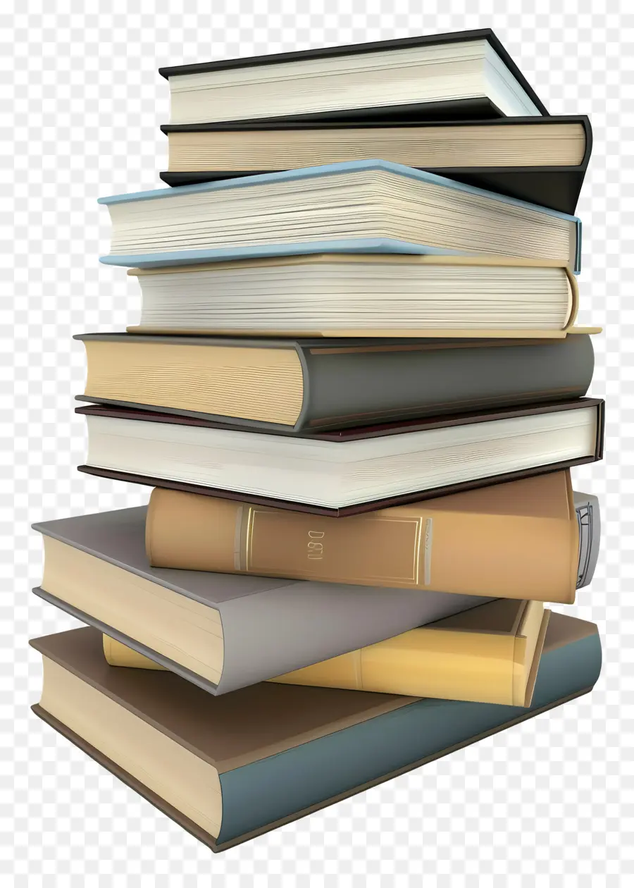 Pile De Livres Modèle 3d，Pile De Livres PNG