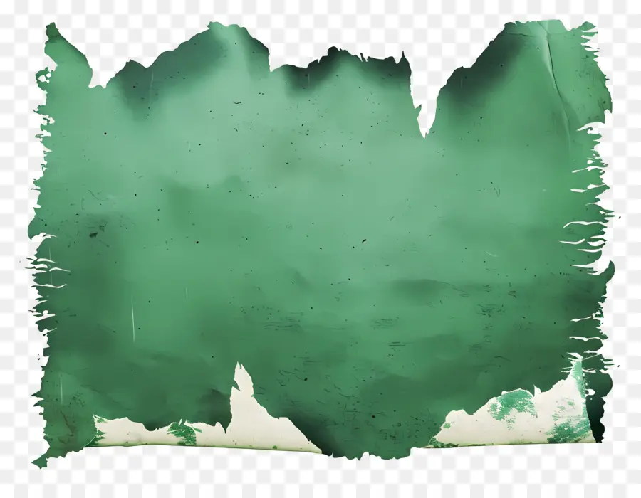 Papier Déchiré Vert，Bords Déchirés PNG