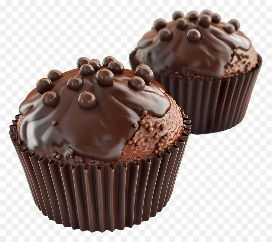 Muffins Au Chocolat，Truffes Au Chocolat PNG