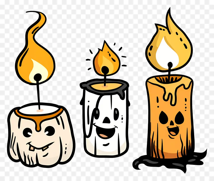 Bougies D'halloween，Bougies PNG