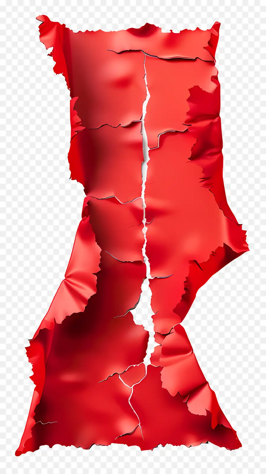 Papier Déchiré Rouge，Papier Rouge Déchiré PNG