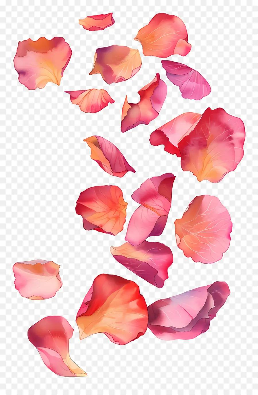 Chute De Pétales De Roses，Pétales De Roses PNG