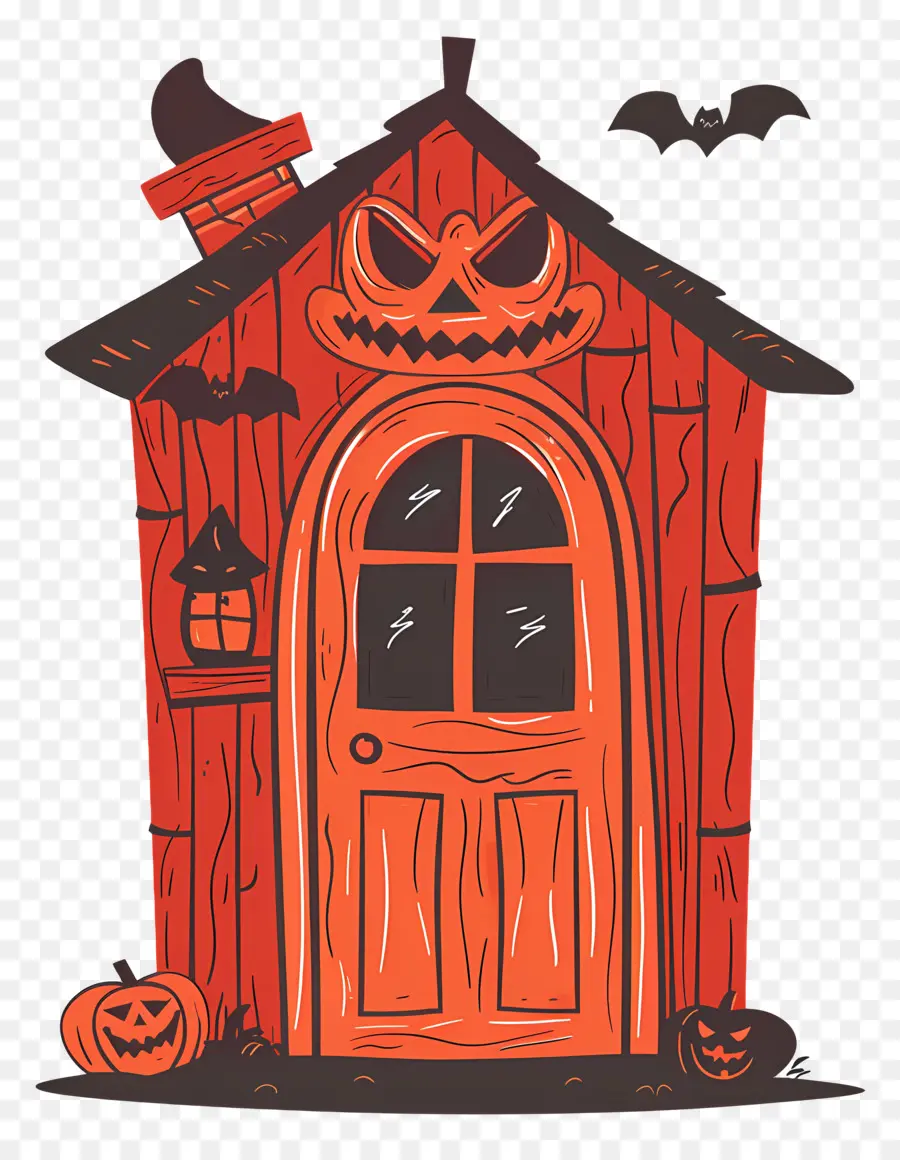 Porte Effrayante D'halloween，Maison D'halloween PNG