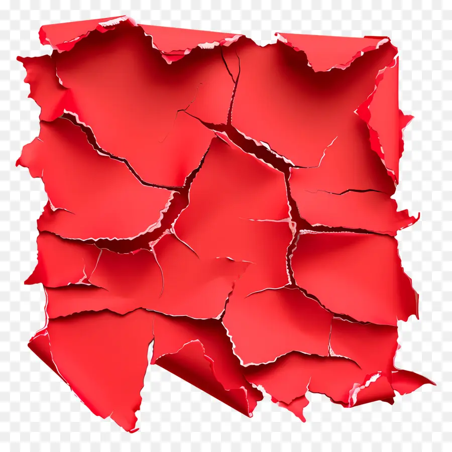 Papier Déchiré Rouge，Papier Déchiré PNG