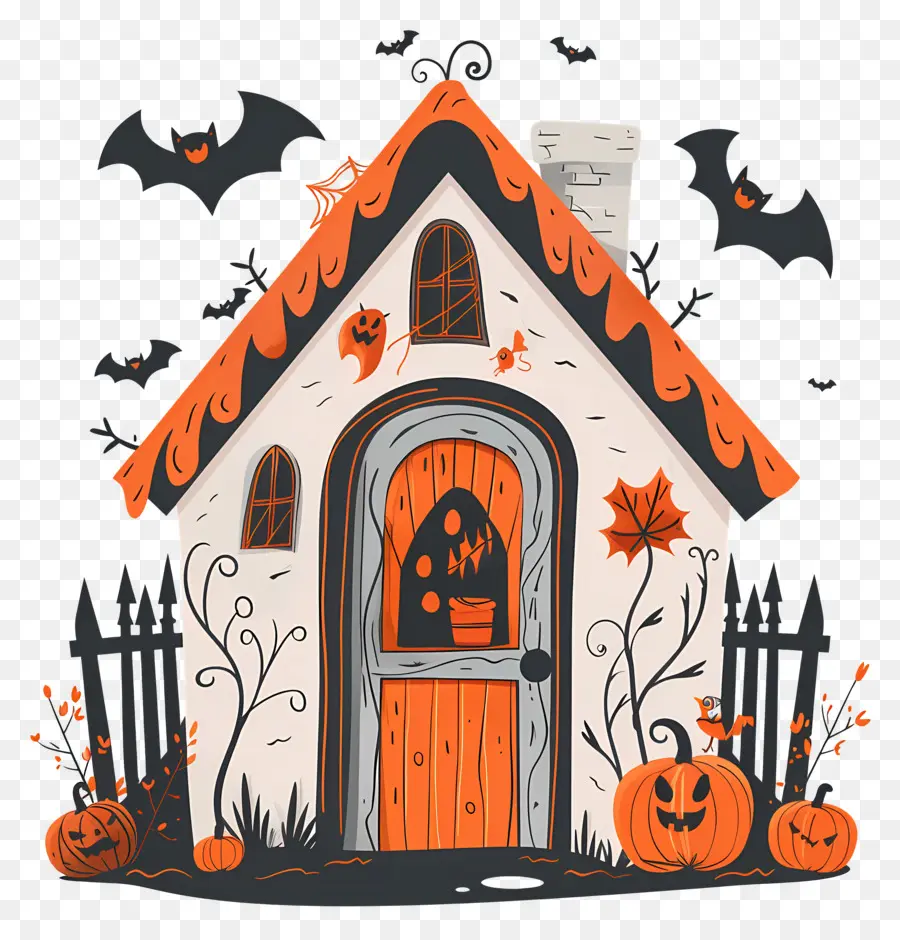 Porte Effrayante D'halloween，Maison D'halloween PNG