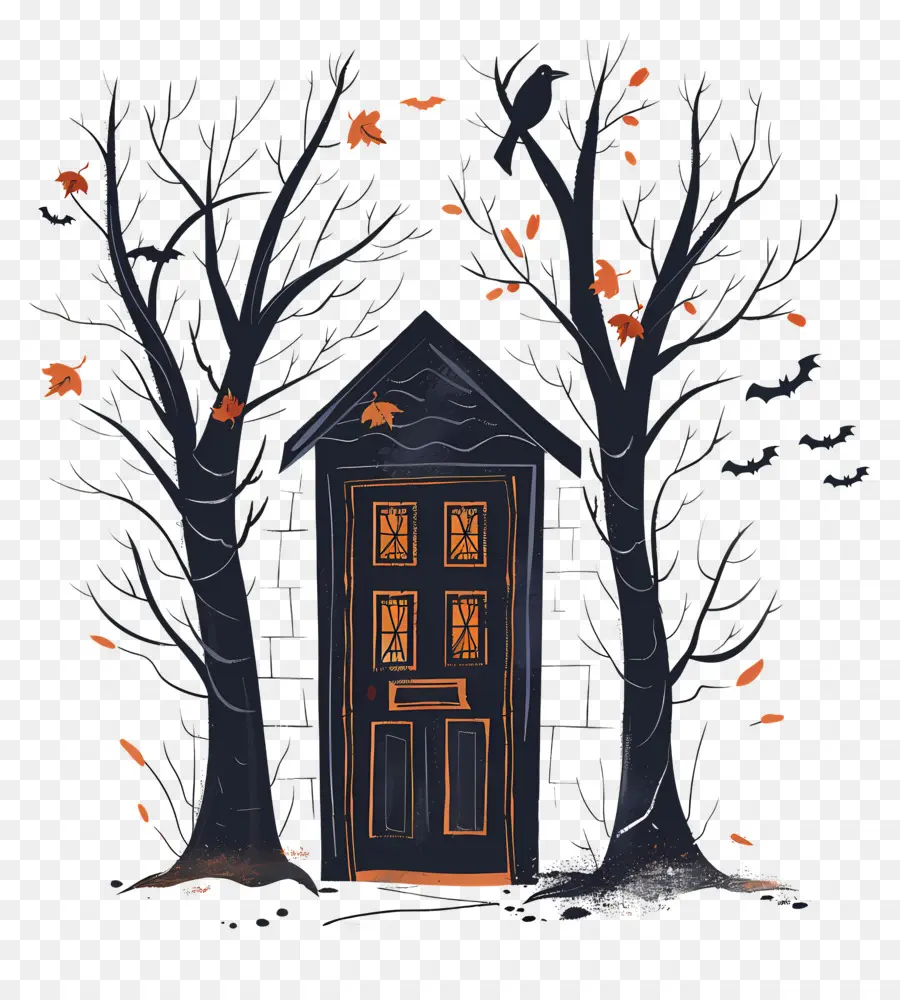 Porte Effrayante D'halloween，Porte D'halloween PNG