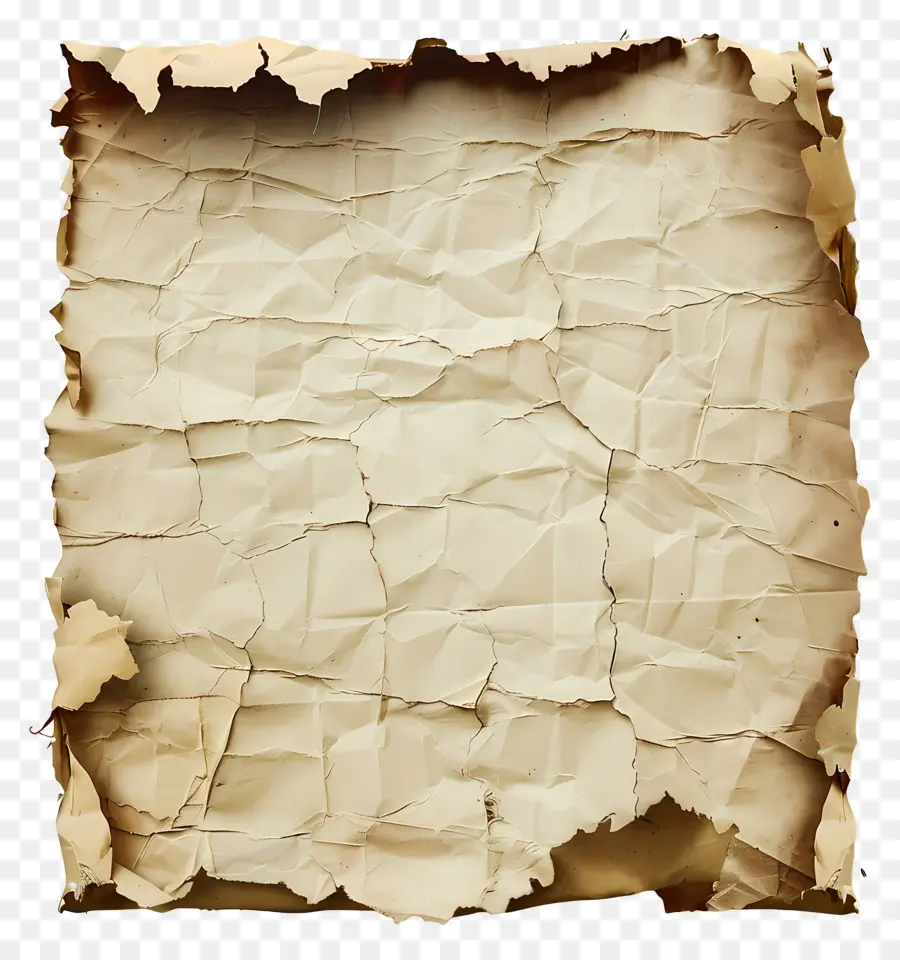 Vieux Papier Déchiré，Vieux Papier Froissé PNG