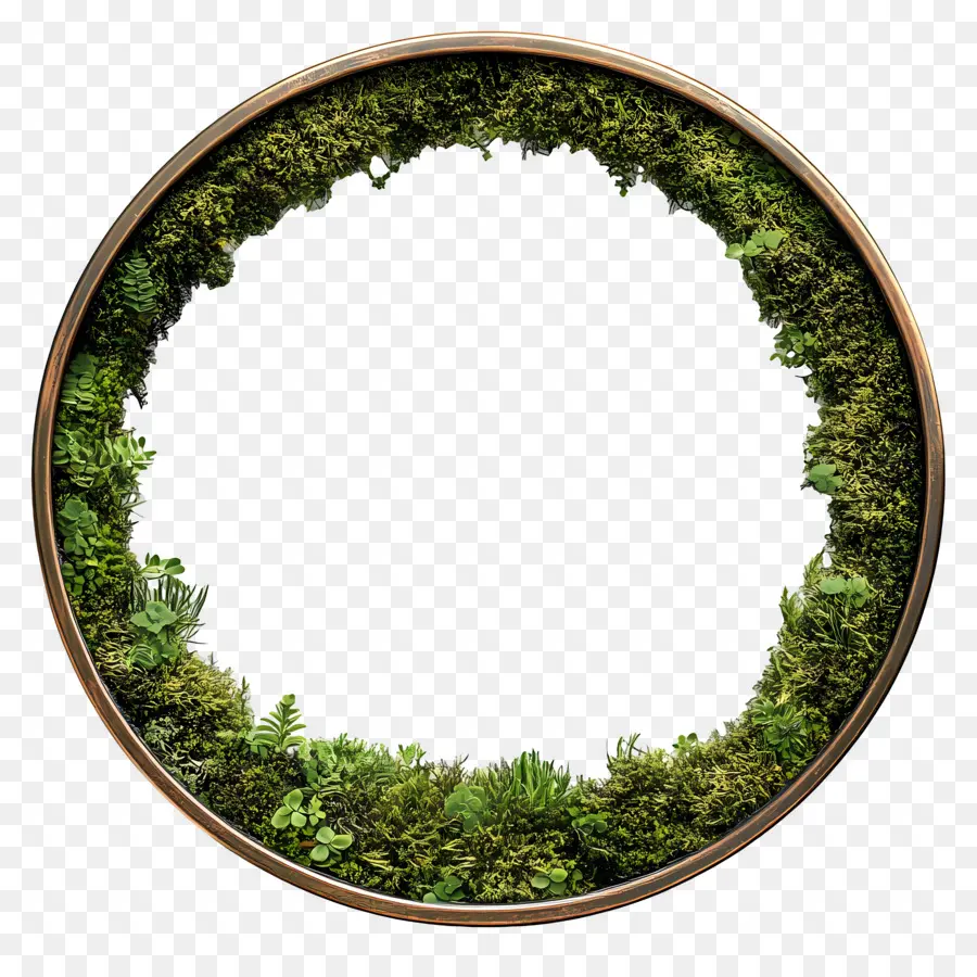 Cadre De Cercle Vert，Couronne Verte PNG