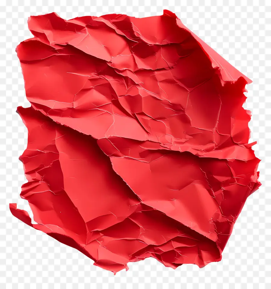 Papier Déchiré Rouge，Déchiré PNG