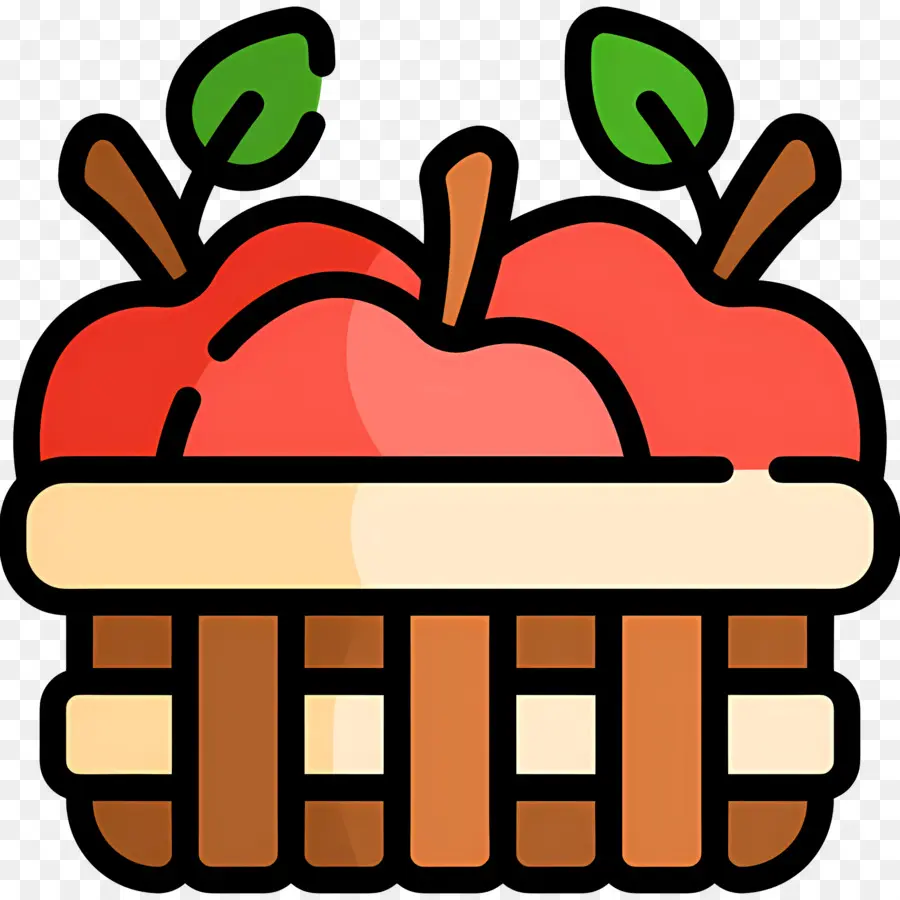 Panier De Pommes，Panier De Pommes Rouges PNG