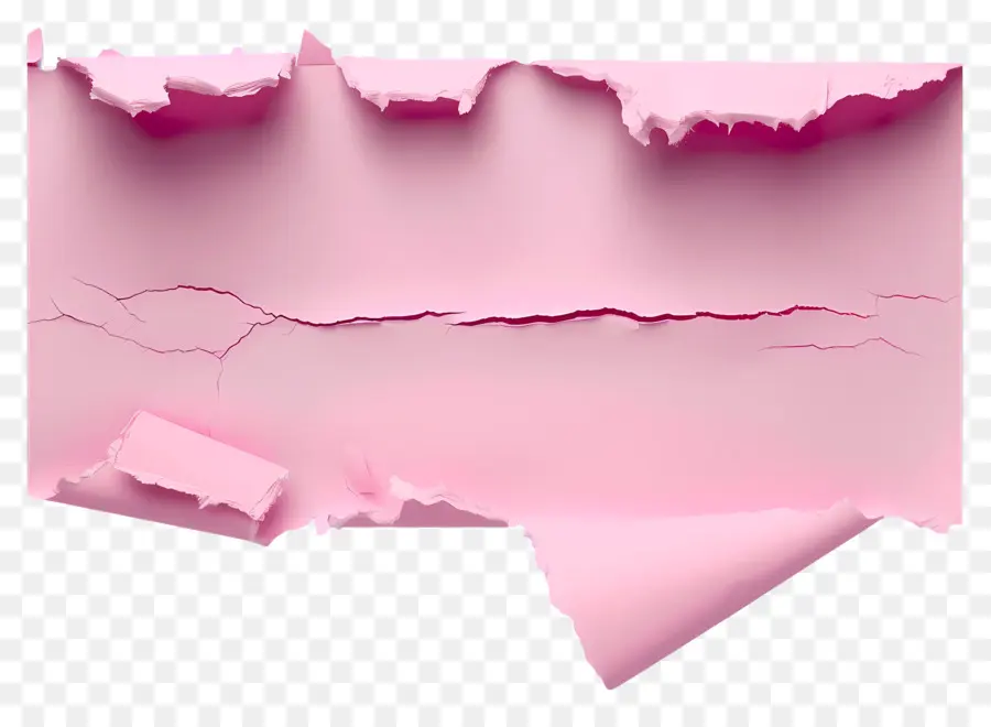 Papier Déchiré Rose，Papier Déchiré PNG