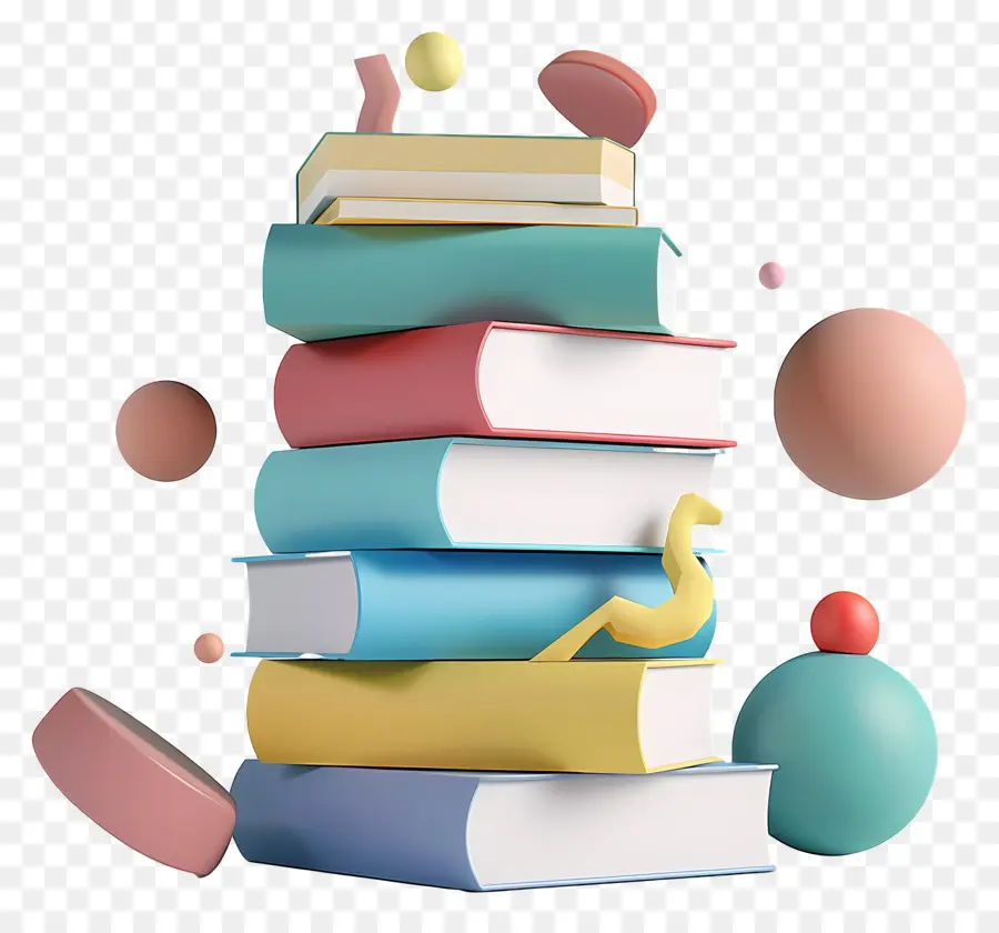 Pile De Livres Modèle 3d，Livres PNG