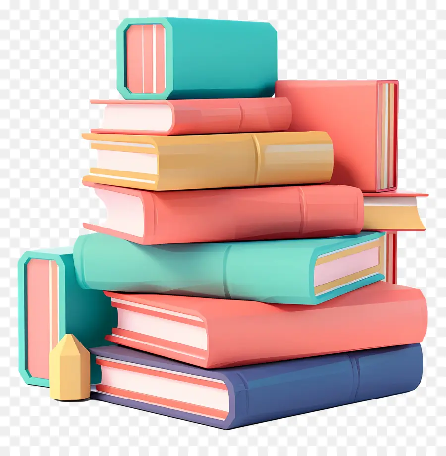 Pile De Livres Modèle 3d，Livres PNG