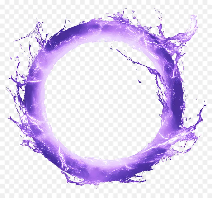 Cadre De Cercle，Anneau D'énergie Violet PNG