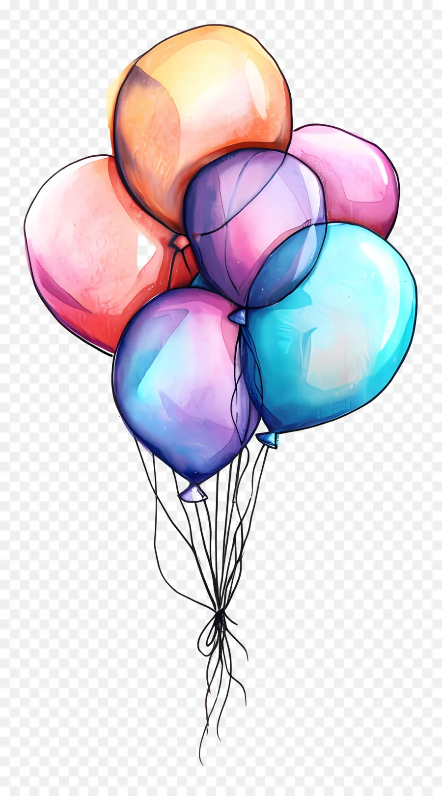 Ballons Pastel，Ballons Colorés PNG