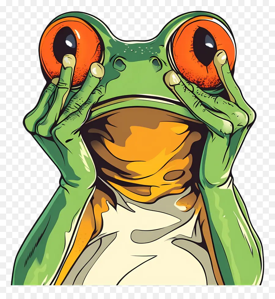 Emoji Grenouille，Grenouille De Dessin Animé PNG