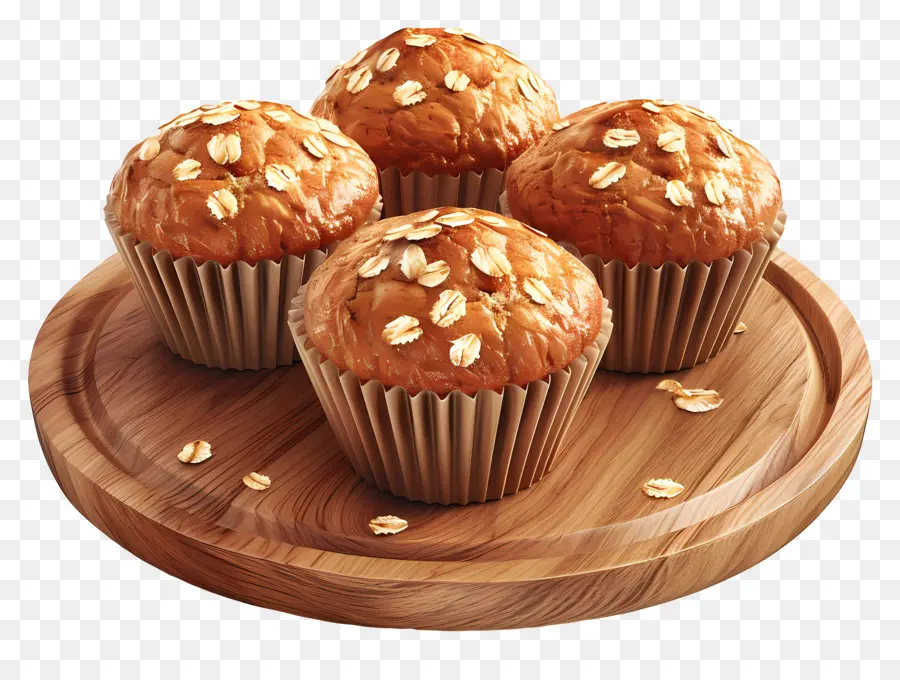 Muffins à L'avoine，Petits Gâteaux Au Caramel PNG