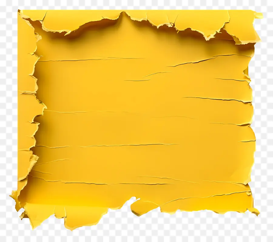 Papier Déchiré Jaune，Déchiré PNG