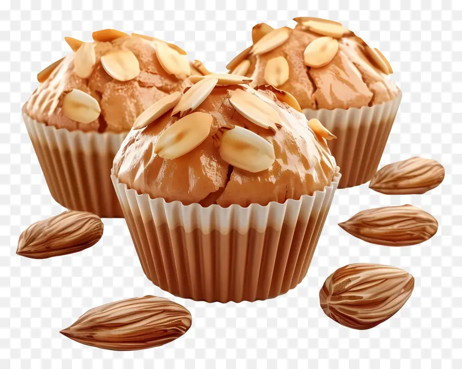 Muffins Aux Amandes，Petits Gâteaux PNG